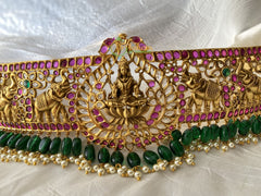 Precious Kemp And Kundan Temple Hipbelt -Lakshmi Hipbelt -G2280