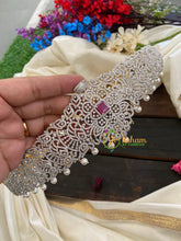 Exquisite Bridal American Diamond Hipbelt -Pink Square Stone-G2966