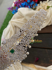 Exquisite Bridal American Diamond Hipbelt -Green Square Stone-G2965