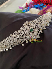 Exquisite Bridal American Diamond Hipbelt -Green Square Stone-G2965
