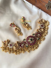 Premium Kemp High Neck Choker -Peacock Choker-G2124