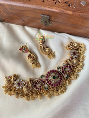 Premium Kemp High Neck Choker -Peacock Choker-G2124