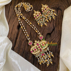 Pearl Jadau Kundan Pendant Chain -J1419