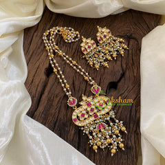 Pearl Jadau Kundan Pendant Chain -J1419