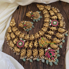 Intricate Layered Lakshmi Jadau Kundan Choker Short Neckpiece -J1377