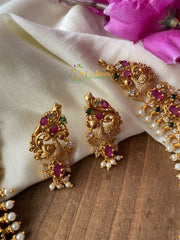 Premium Antique AD Stone Choker -Red Green -G2246