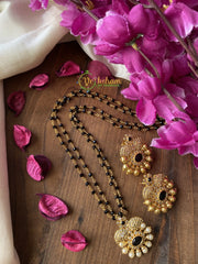 Black Stone Pendant Mangalsutra Chain -G2106