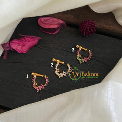 Premium Golden Naths/Nose pin-Peacock-G2997