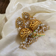 Jadau Kundan Guttapusalu Jhumkas -J1319