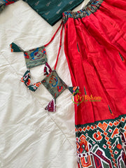 draft Green with Red Indian Traditional Girls Lehenga Set -VS822 (Copy)