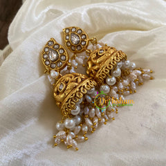 Jadau Kundan Guttapusalu Jhumkas -J1319