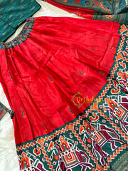 draft Green with Red Indian Traditional Girls Lehenga Set -VS822 (Copy)
