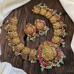 Precious Jadau Kundan Ganesh Temple Short Neckpiece -J1280