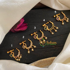 Premium Golden Naths/Nose pin -Swan nose pin-G3032