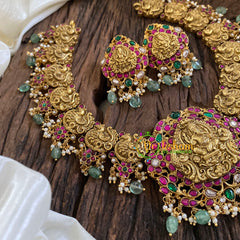 Precious Jadau Kundan Ganesh Temple Short Neckpiece -J1280