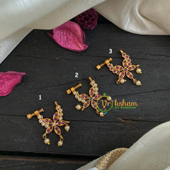 Premium Golden Naths/Nose pin -Floral nose pin-G3031