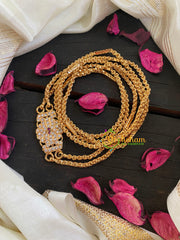 Traditional Rettai Vadam Mogappu Chain- 2 Layers-Red White-G5901