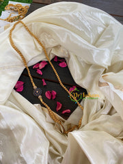 Traditional AD Stone Mogappu Chain-Round-Blue-G5902