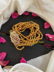 Traditional Rettai Vadam Mogappu Chain- 2 Layers-Mid 5 Red White-S-G5906