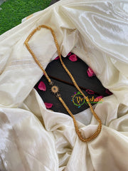 Traditional AD Stone Mogappu Chain-Black-3 Floral-G5910