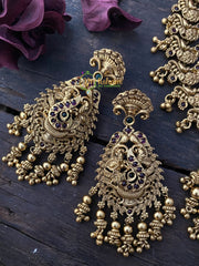 Exquisite Peacock Kemp Short Neckpiece-G2222