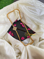 Traditional AD Stone Mogappu Chain-White-3 Dice-G5913