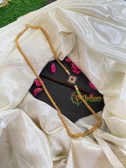 Traditional AD Stone Mogappu Chain-Blue-3 Dice-G5915