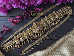 Premium AD Stone Lakshmi Hipchain -Temple Hipchain -G2281