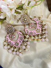 Kundan Meenakari Danglers-Rose-G5019