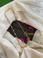 Traditional AD Stone Mogappu Chain-Round-White-G5469