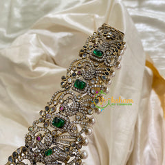 Premium Victorian Diamond Hipbelt Green stone White beds -VV400