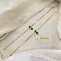 Premium Stone Pendant Anklets -Green Pole -G8412