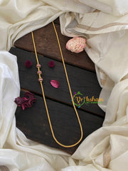 Traditional AD Stone Ball Mugappu Chain-Red White Green-G3026