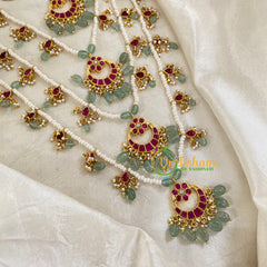 5 Layered Jadau Kundan Pearl Neckpiece -Panchlada-J1358