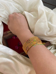 AD Stone Filigree Bangles - Pink and Green -G955