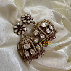 Victorian Diamond Jhumkas-VV1168