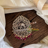 Red Victorian Diamond Hair Clip -VV1234