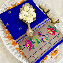 Royal Blue Paithani Soft Silk Saree -VS3004
