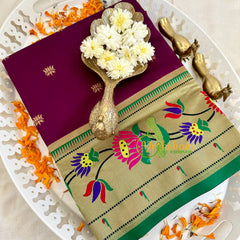 Purple Paithani Soft Silk Saree -VS3007