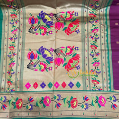 Purple Paithani Soft Silk Saree -VS3007