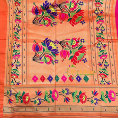 Pink Paithani Soft Silk Saree -VS3003