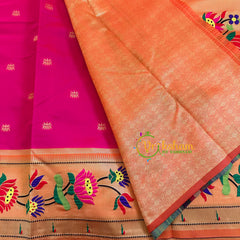 Pink Paithani Soft Silk Saree -VS3003