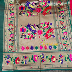 Kumkum Red Paithani Soft Silk Saree -VS3005