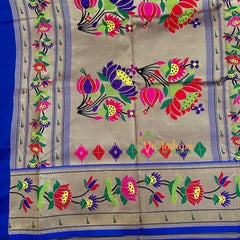 Royal Blue Paithani Soft Silk Saree -VS3004