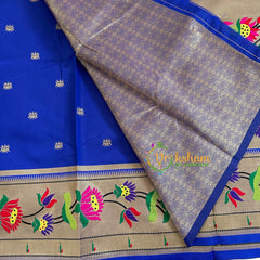 Royal Blue Paithani Soft Silk Saree -VS3004