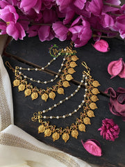 Lakshmi Coin Maatil with two layered pearl -G2212