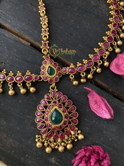 Red and Green Kemp Double Sided Maang Tikka-G2211