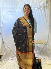 Black Rani Paithani Soft Silk Saree -VS7347