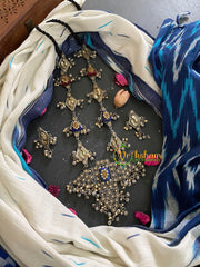 Afghani Silver Neckpiece-Silver look Alike Boho Neckpiece-S349