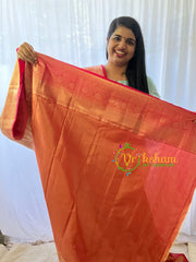 Grey Black with Red Border Silk Saree-VS354